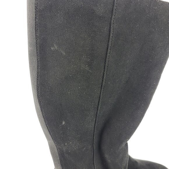 Anne Klein AKMAIA Knee High Faux suede Regular Calf Boots Black Size 11 - Picture 9 of 16